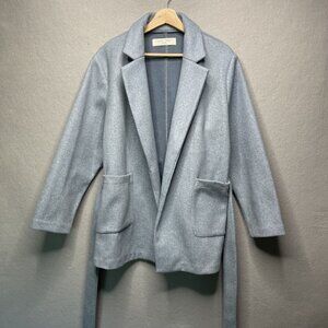 Love Tree Womens Coat Size Medium Hooded Belted Waist Minimalist